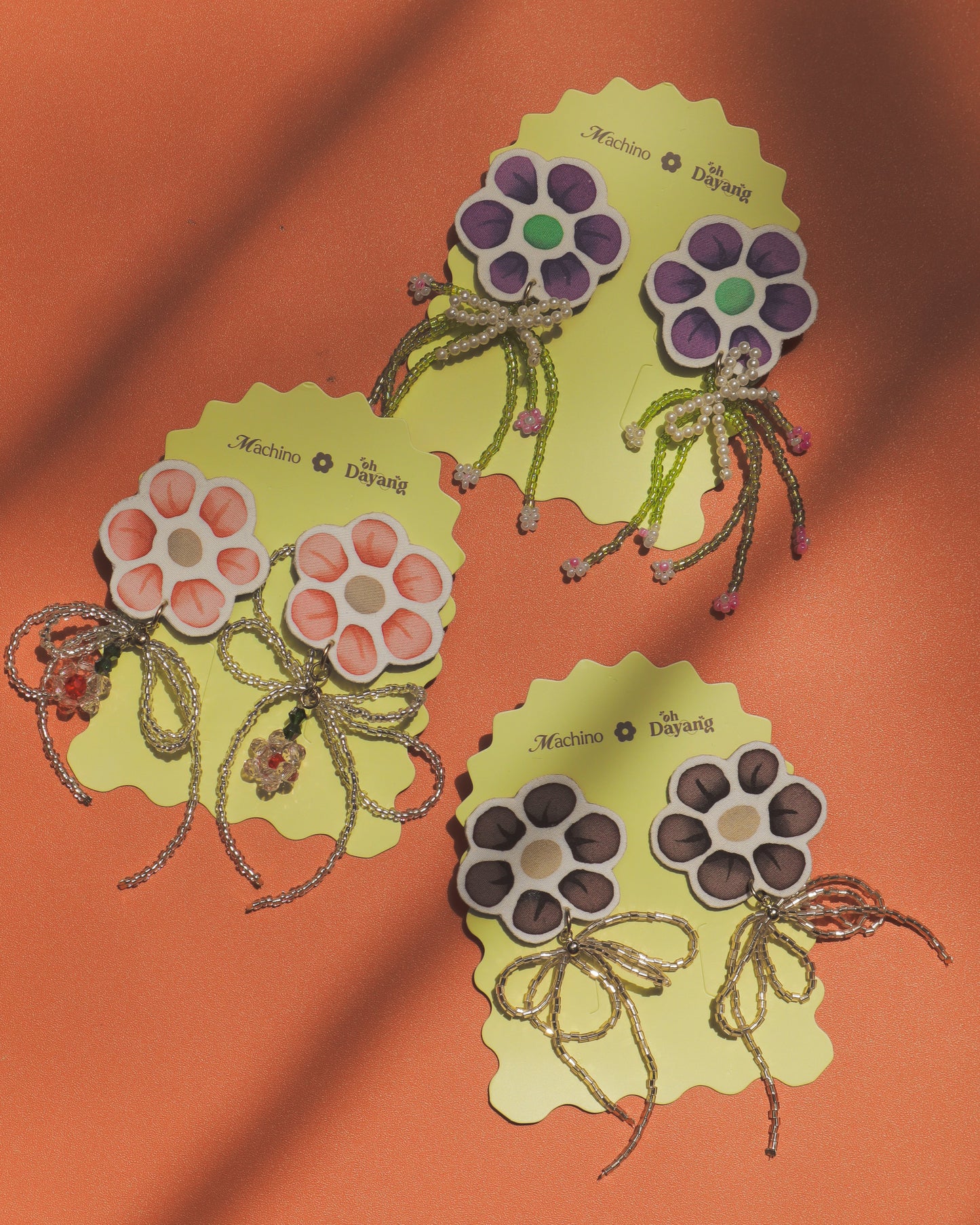 Hana Beaded Dangle Stud Earrings