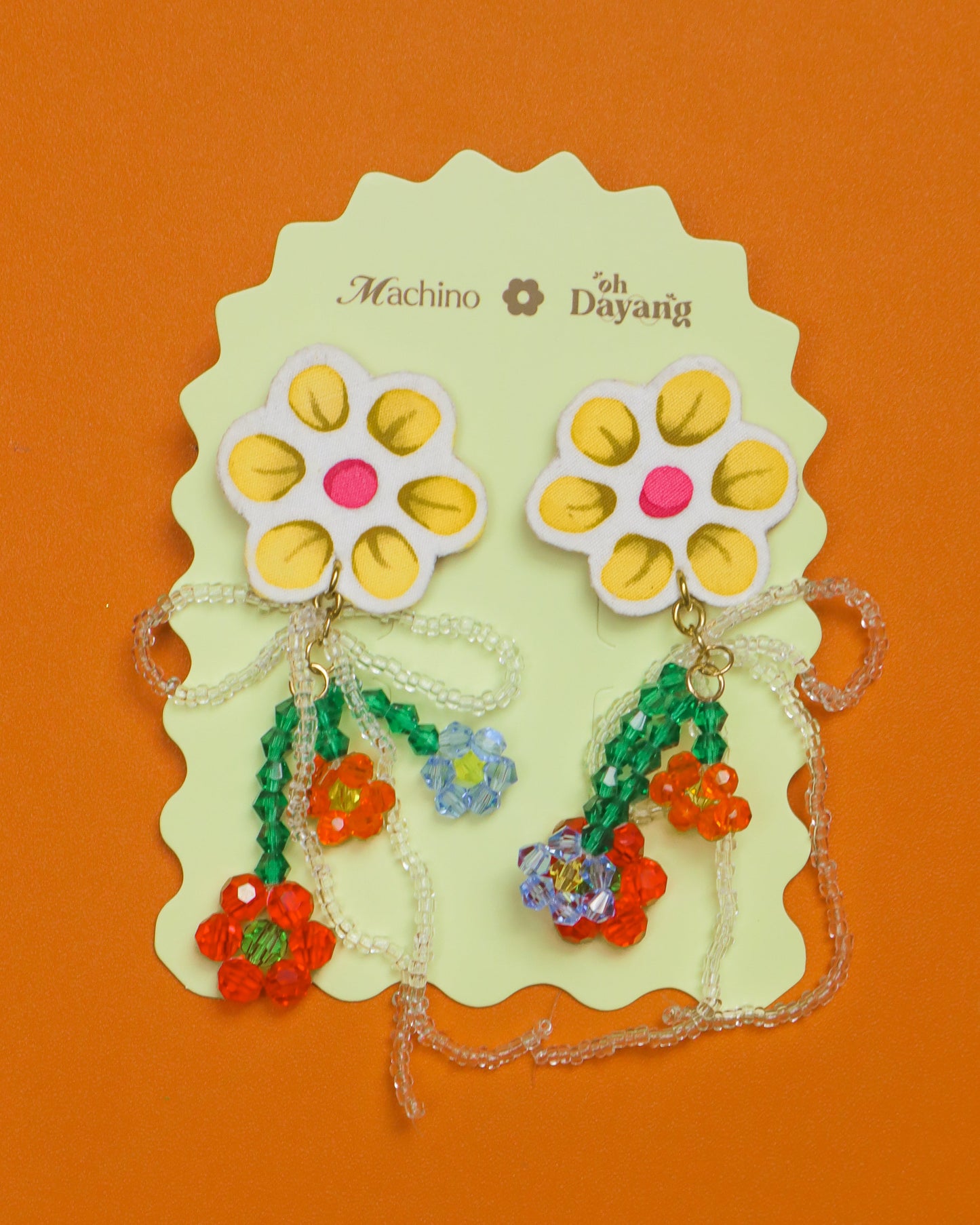 Hana Beaded Dangle Stud Earrings