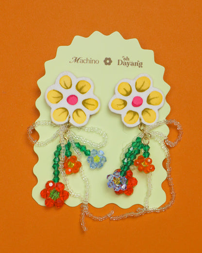 Hana Beaded Dangle Stud Earrings