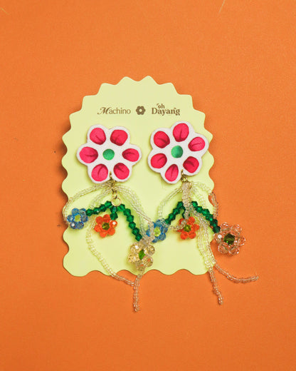 Hana Beaded Dangle Stud Earrings