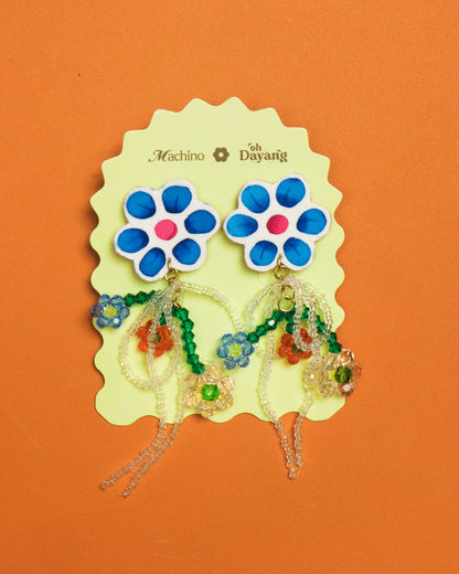 Hana Beaded Dangle Stud Earrings