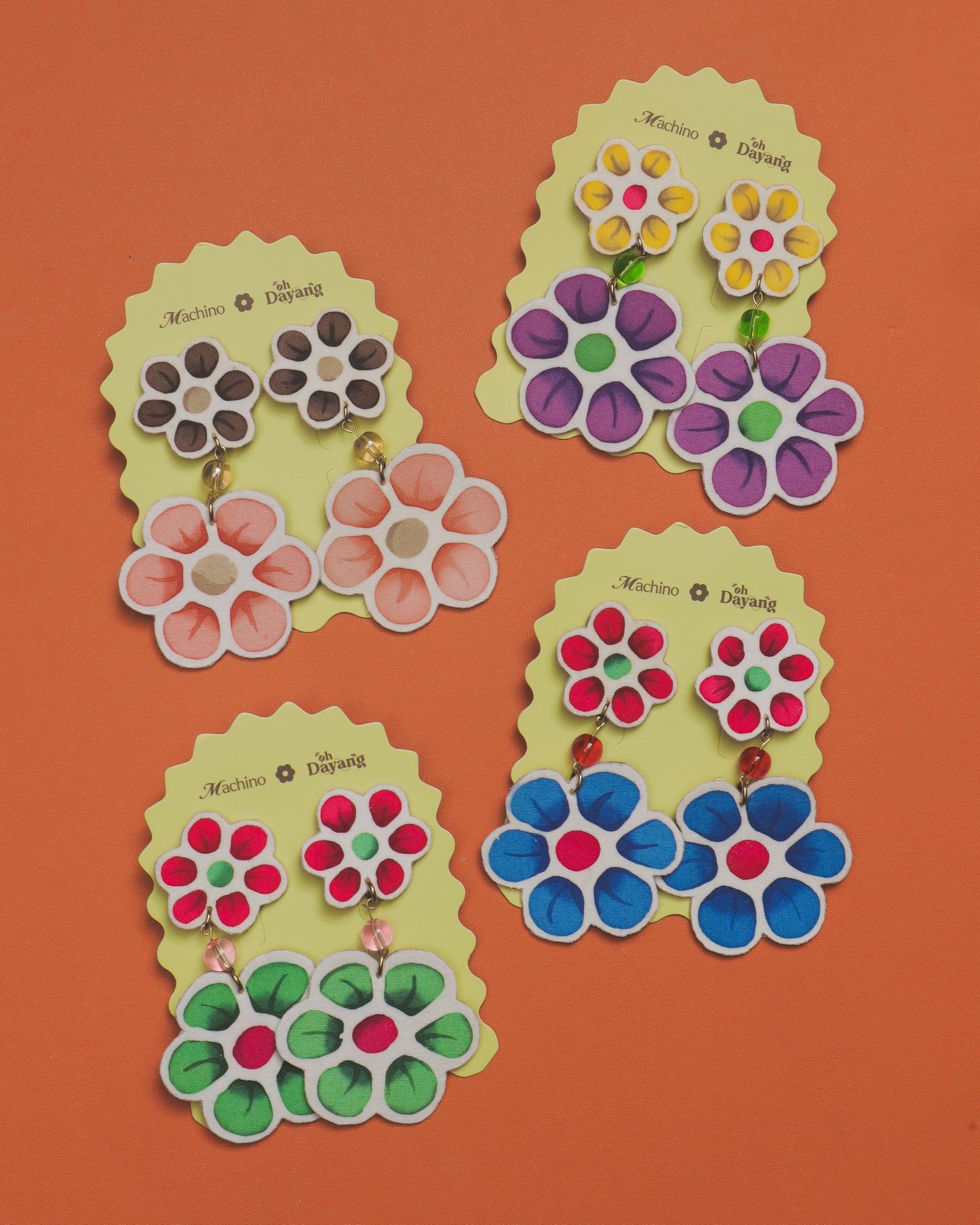 Hana Double Drop Stud Earrings