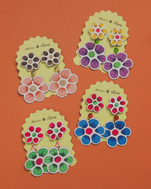 Hana Double Drop Stud Earrings