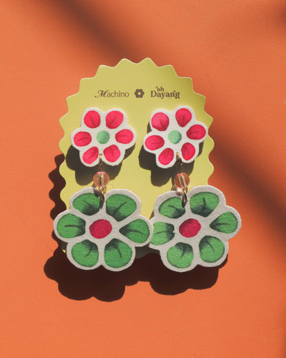 Hana Double Drop Stud Earrings