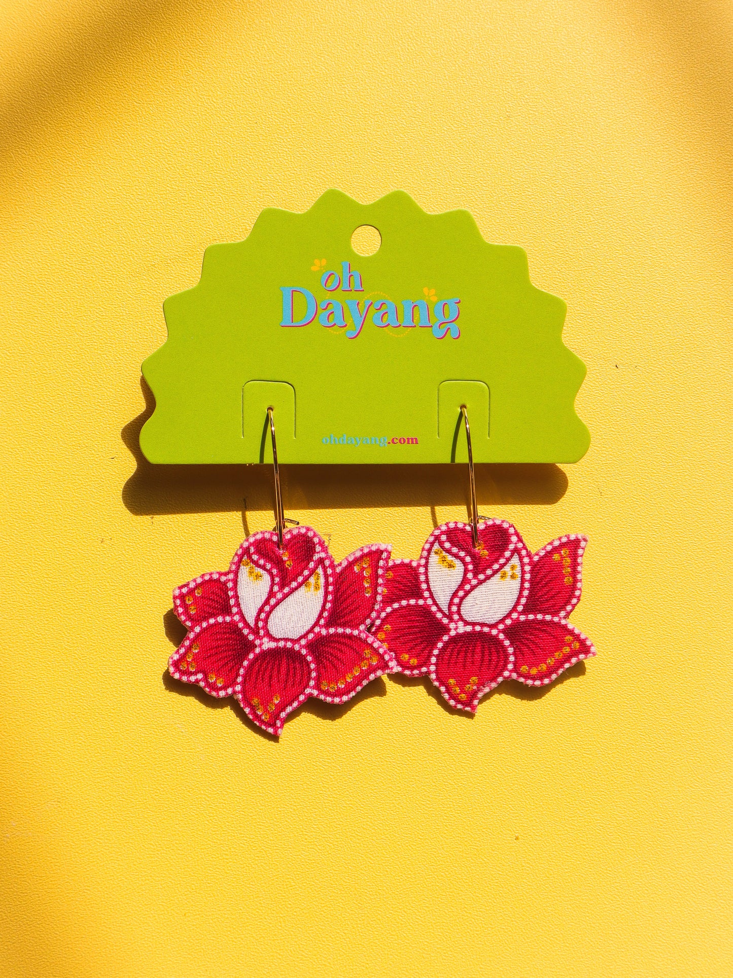 Mona Hoop Batik Earrings