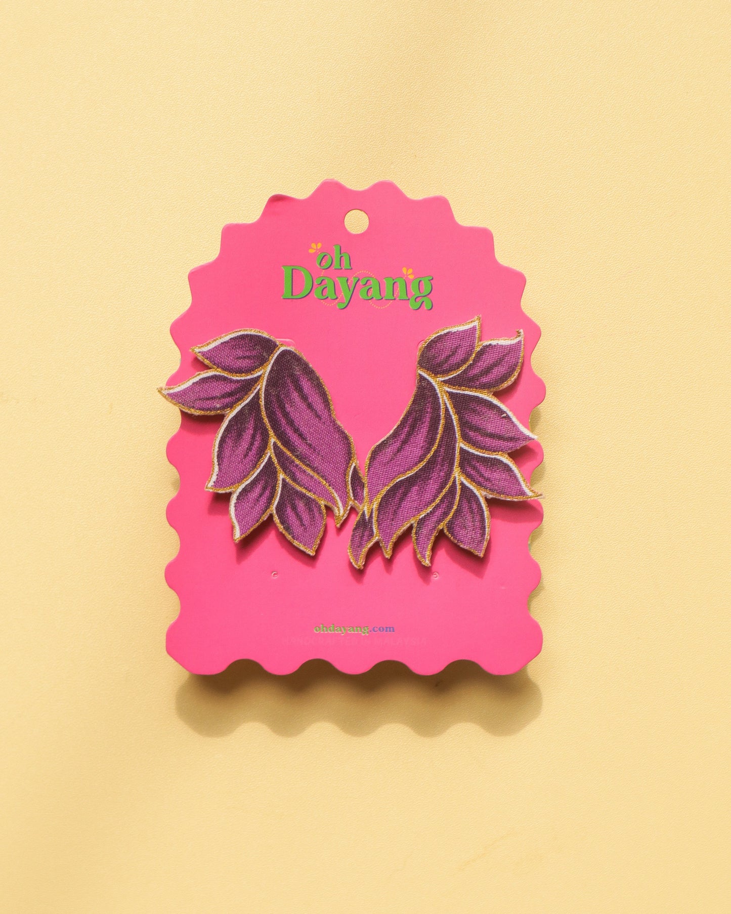 Rhea Feather Bunga Batik Earrings