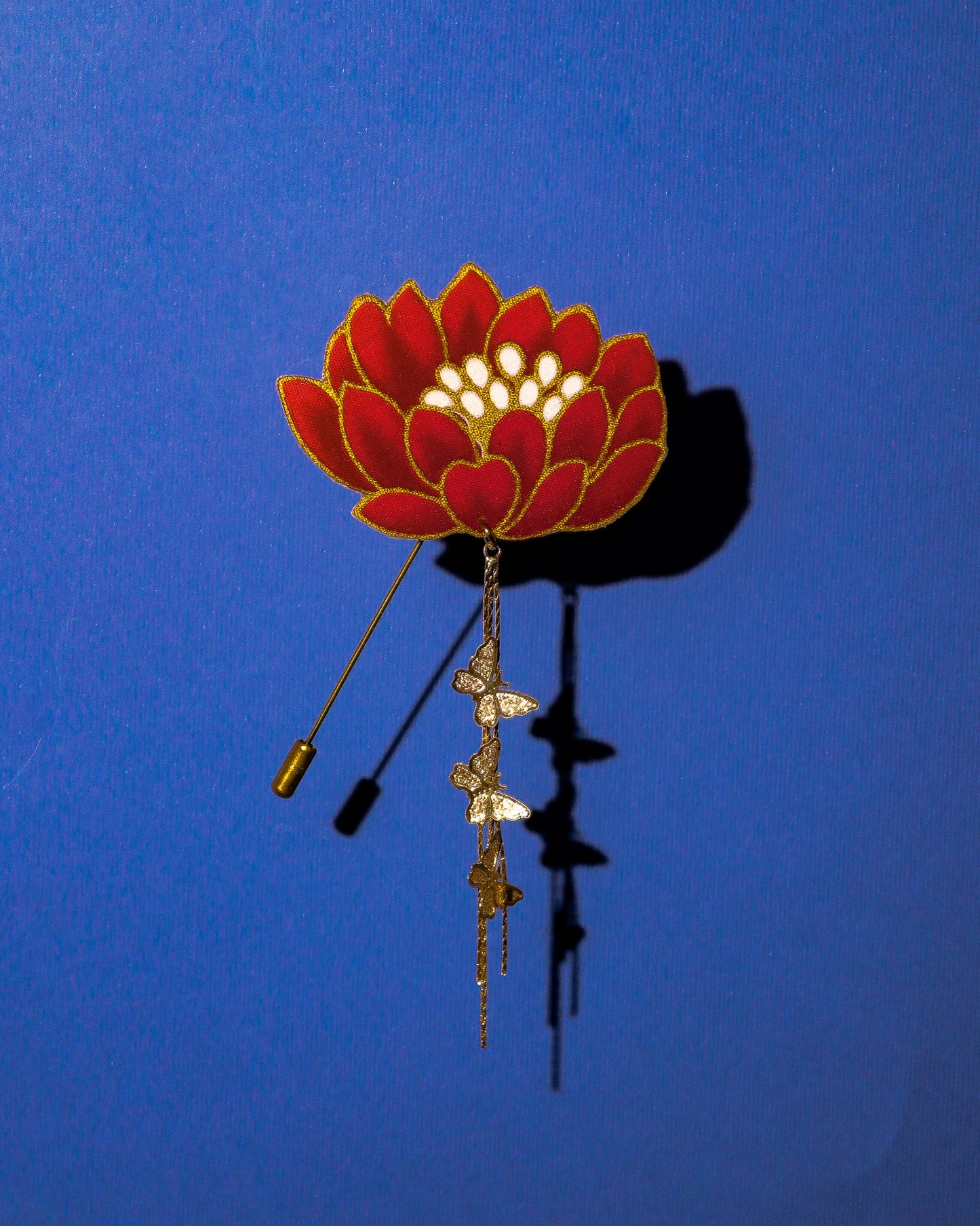 Lotusia Batik Dangling Lapel Pin