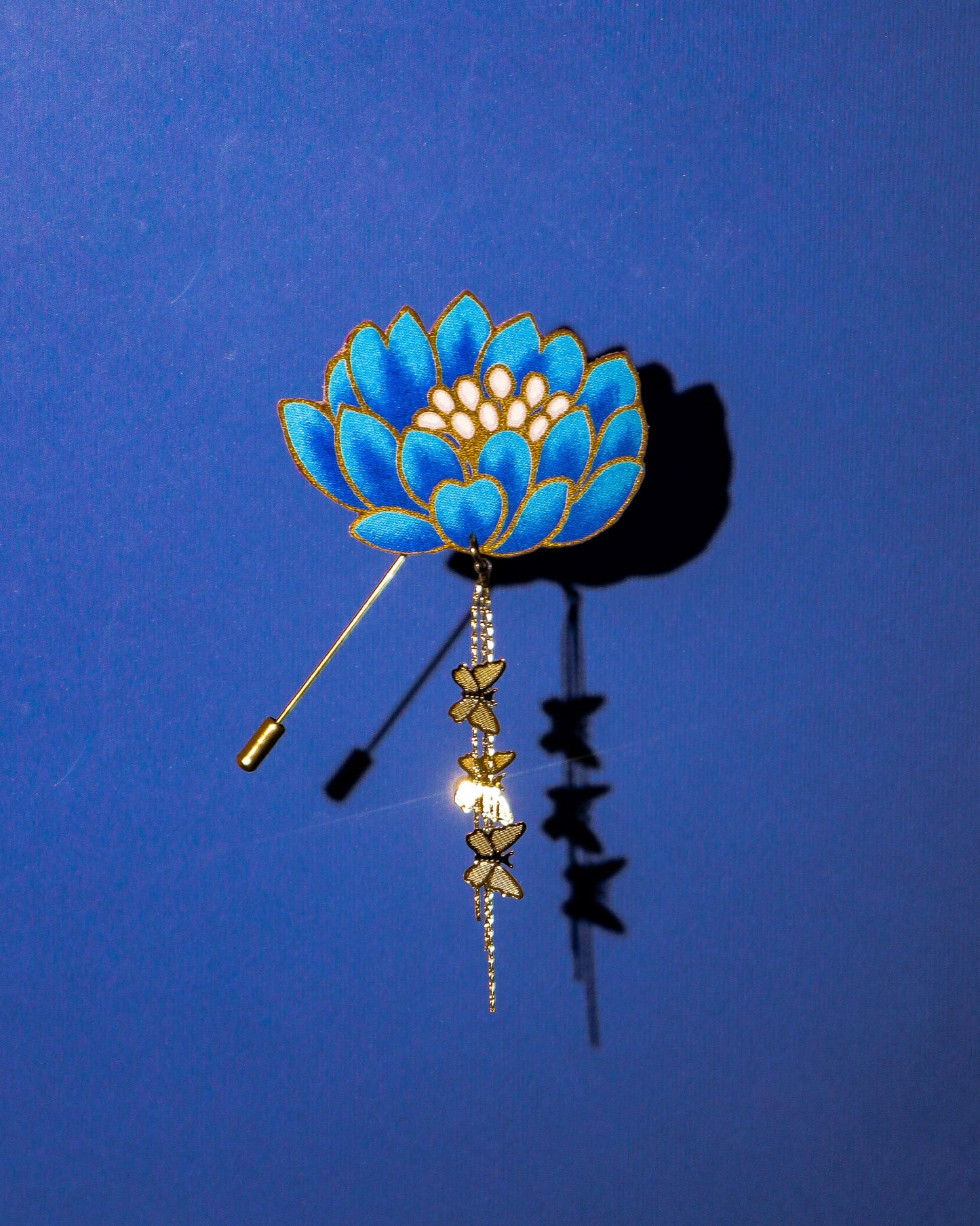 Lotusia Batik Dangling Lapel Pin