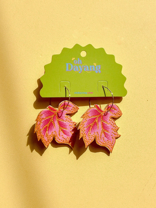 Leaves Hoop Earrings