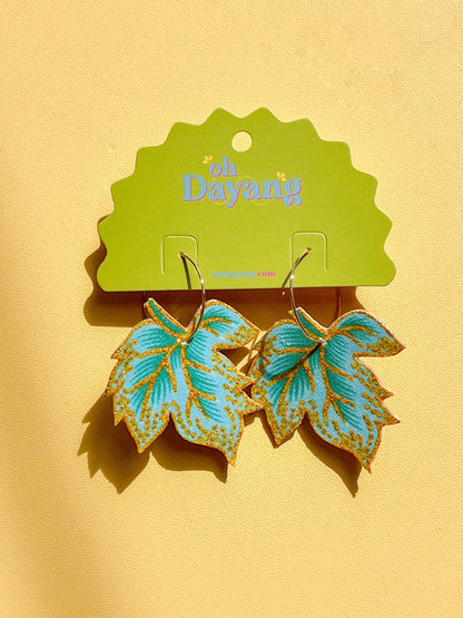 Leaves Hoop Earrings