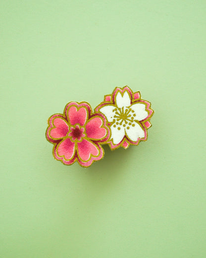 Merry Mint Batik Crocodile Clip