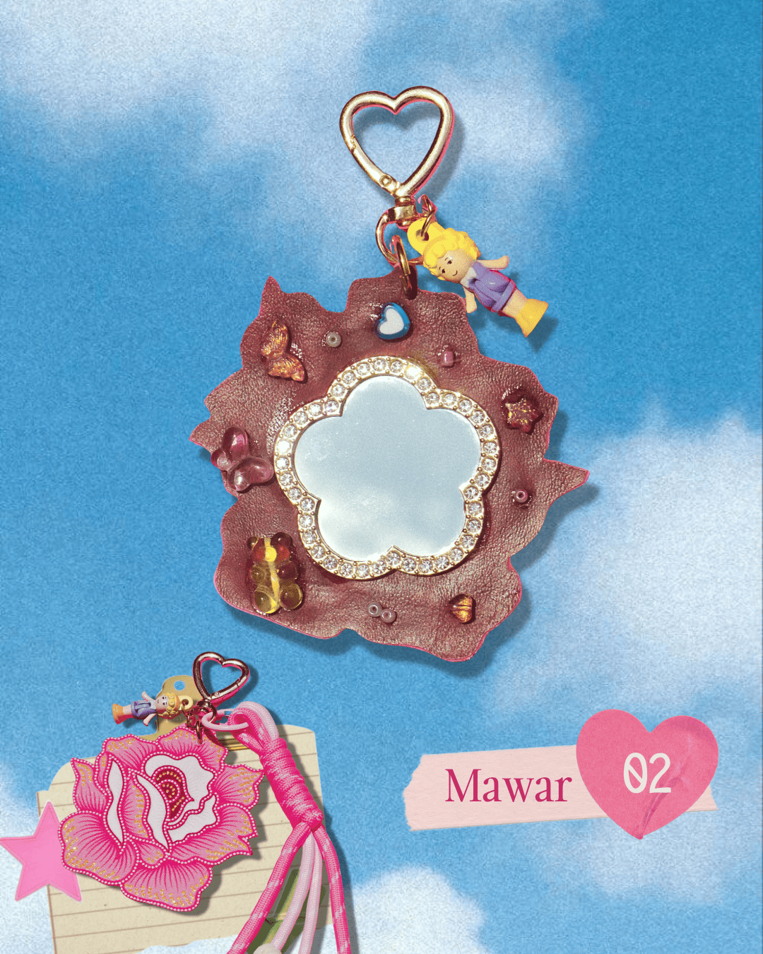 Mama & Maryam: Mawar Batik Bag Charm