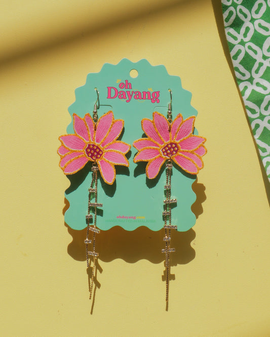 Molek Batik Dangle Hook Earrings