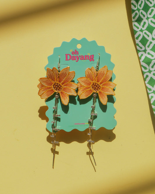 Molek Batik Dangle Hook Earrings