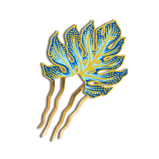 Monstera Luxe Batik Hair Comb Pin