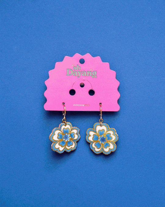 Baby Blooms - Batik Huggies Earring