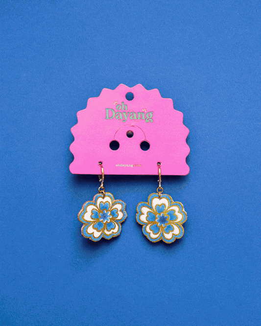 Baby Blooms - Batik Huggies Earring