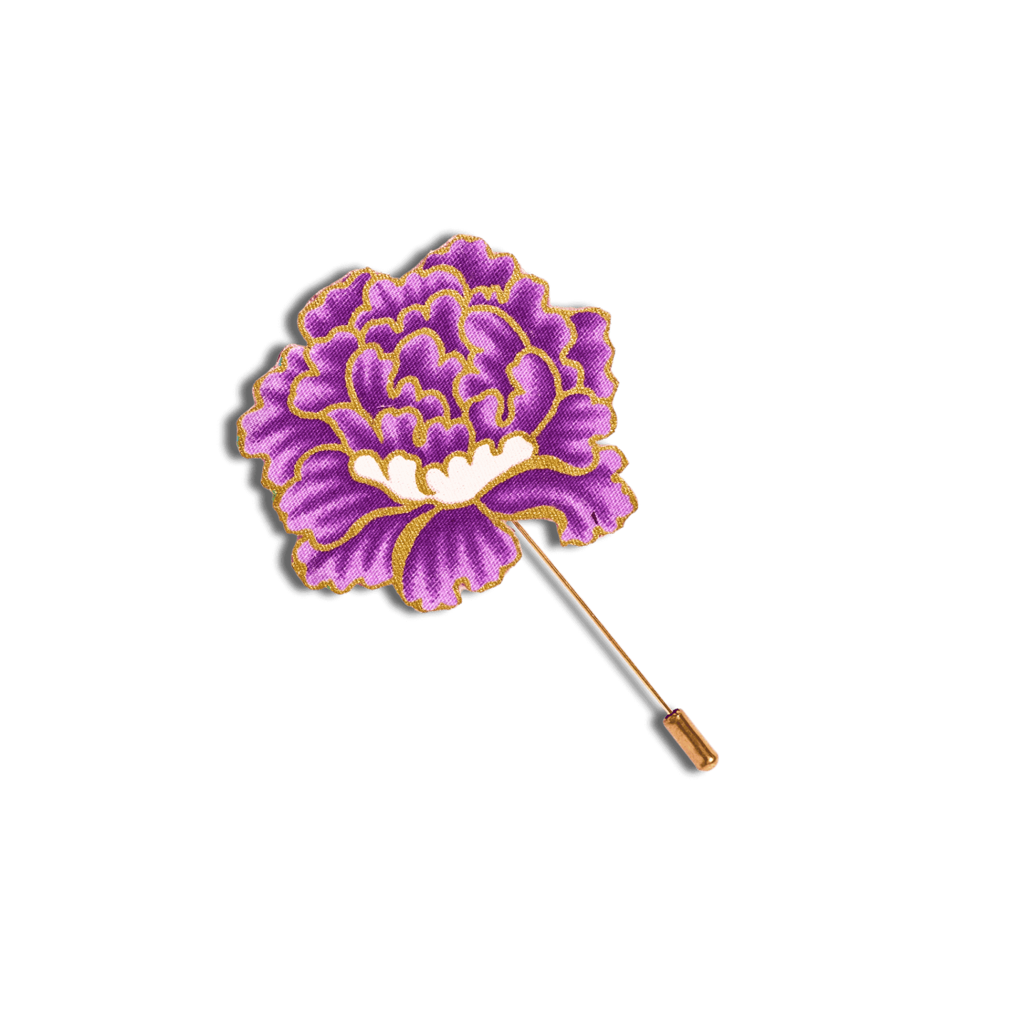 Peony Plum Batik Lapel Pin