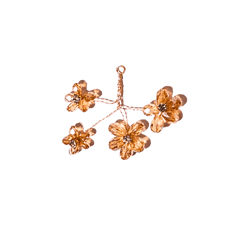 Charm — Wired Flower Beads  - Brown