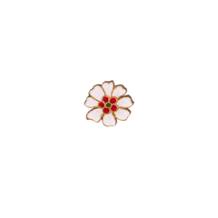 Batik Flower — Seri Salju - White Red