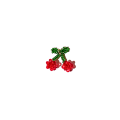 Charm — Beaded Cherry