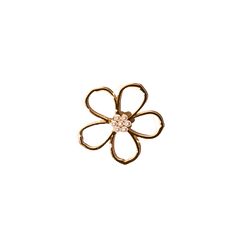 Charm — Gold Flower with Beads