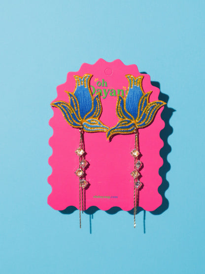 Scarlet Dangle Stud Earrings