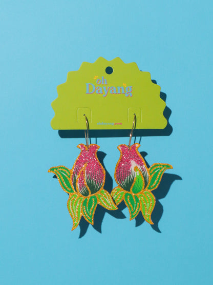 Scarlet Hoop Earrings