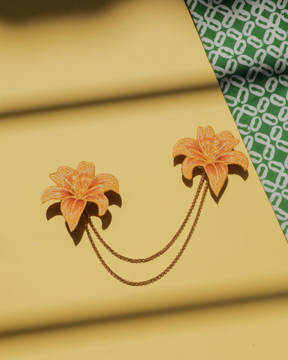 Seri Bakung Batik Kerongsang Chain