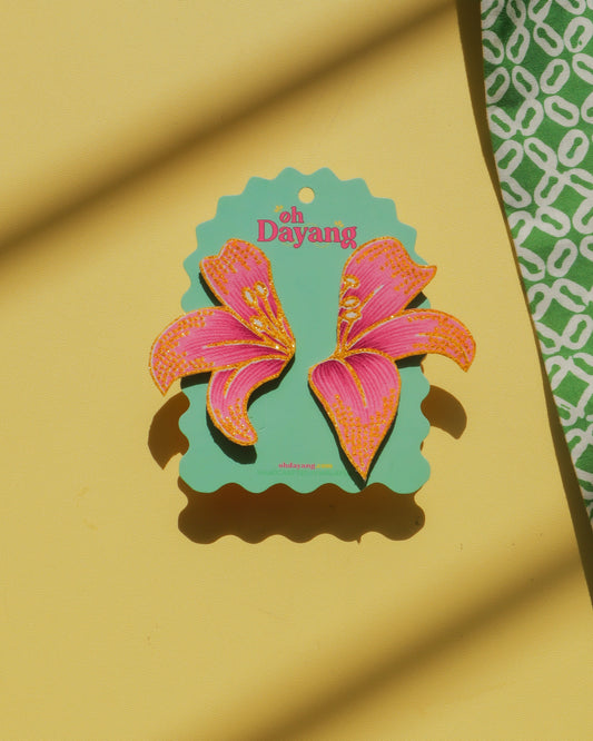 Seri Bakung Batik Stud Earrings