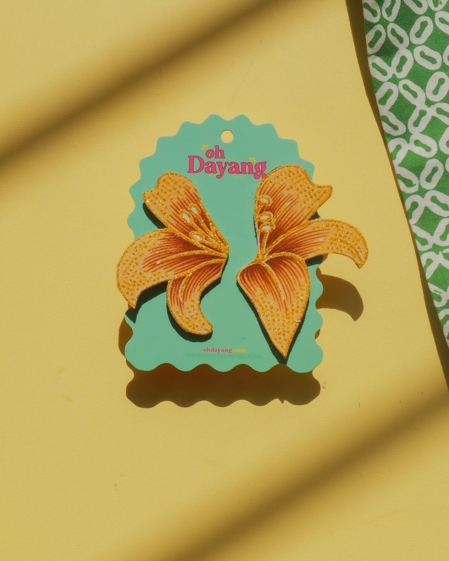 Seri Bakung Batik Stud Earrings