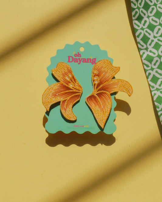 Seri Bakung Batik Stud Earrings