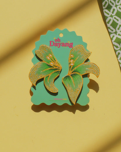 Seri Bakung Batik Stud Earrings