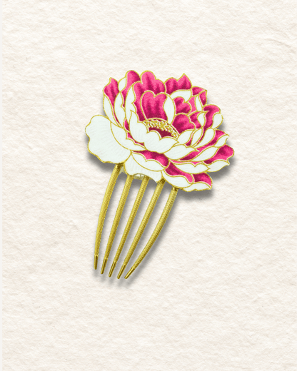 Seroja Batik Hair Comb Pin