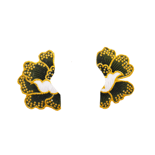 Amaya Small Bunga Batik Stud Earrings