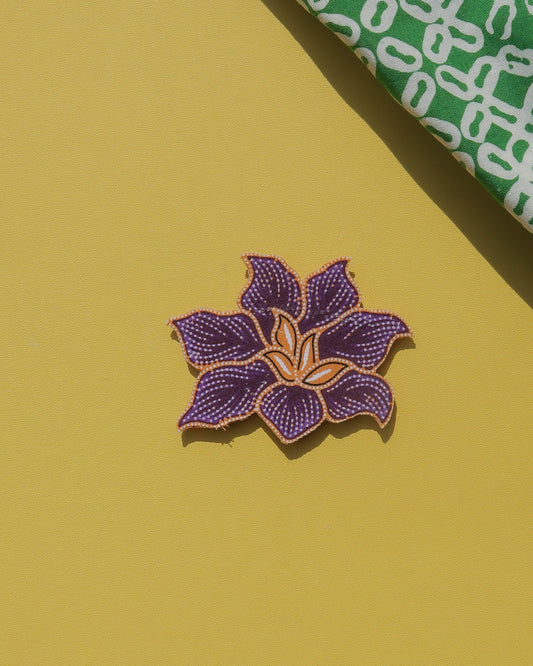 Ungu Manis Batik Brooch