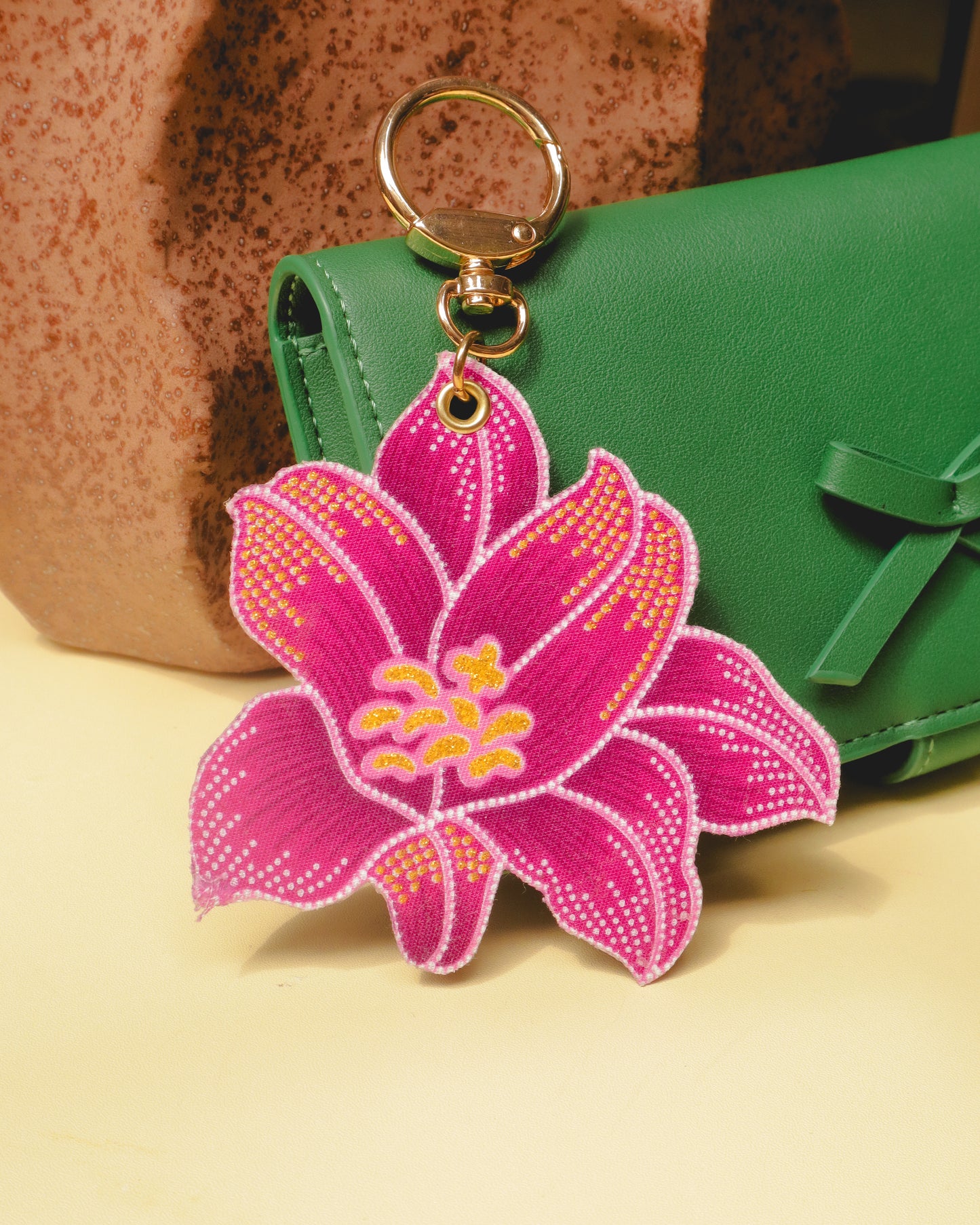 Violet Whimsy Batik Bag Charm