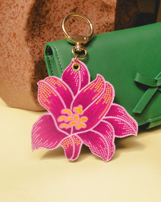 Violet Whimsy Batik Bag Charm