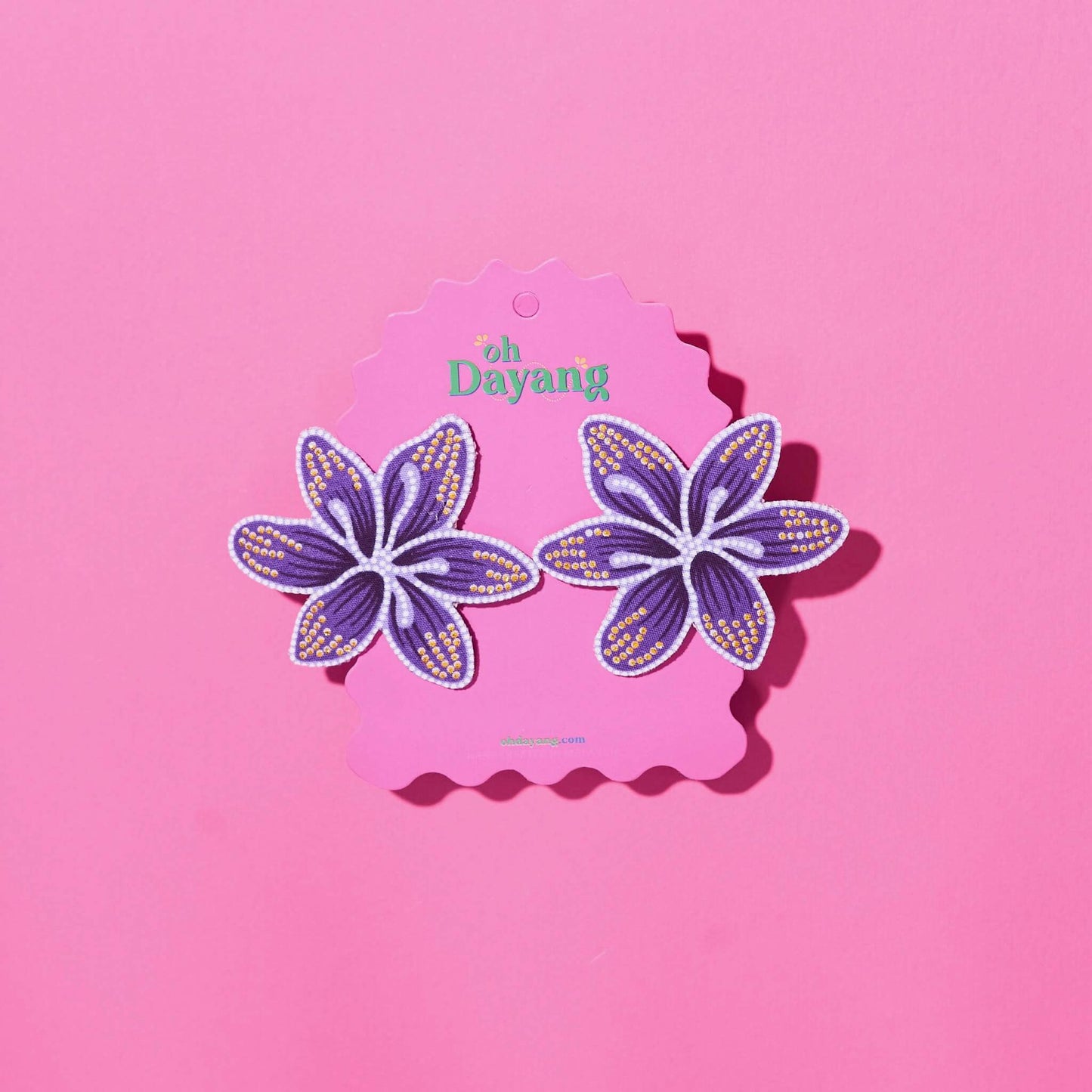 Gleaming Blossoms Batik Stud Earrings