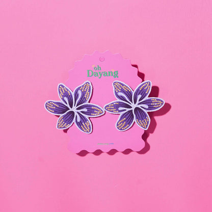 Gleaming Blossoms Batik Stud Earrings