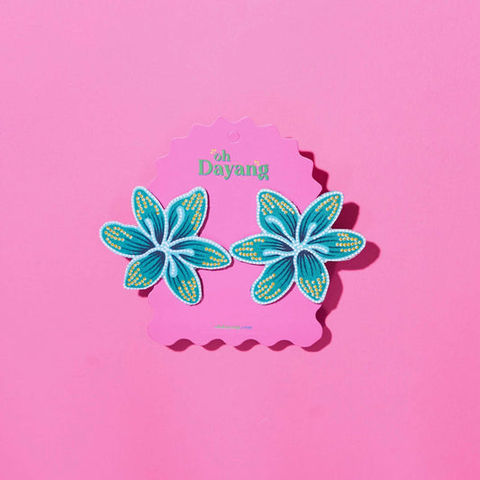 Gleaming Blossoms Batik Stud Earrings