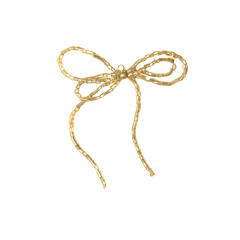 Charm — Beaded Bow BRown