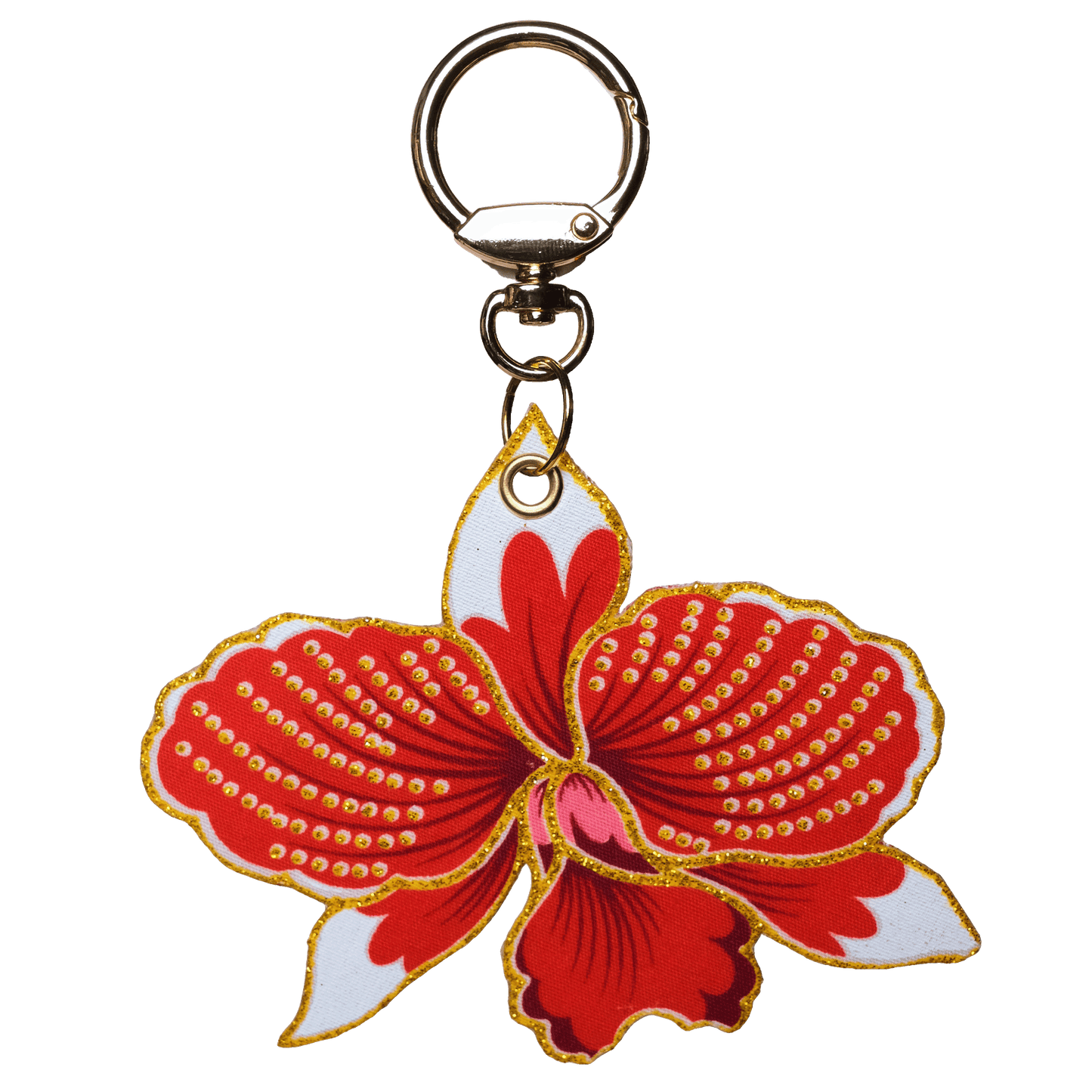 Kilau Orked Bunga Batik Bag Charm