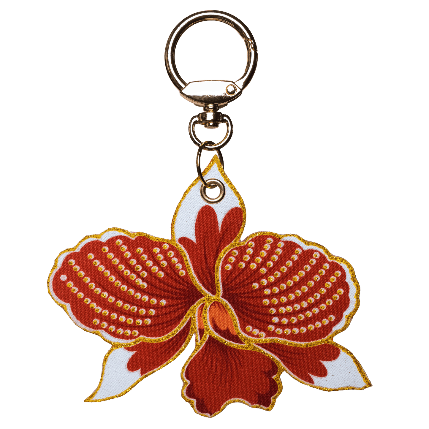 Kilau Orked Bunga Batik Bag Charm