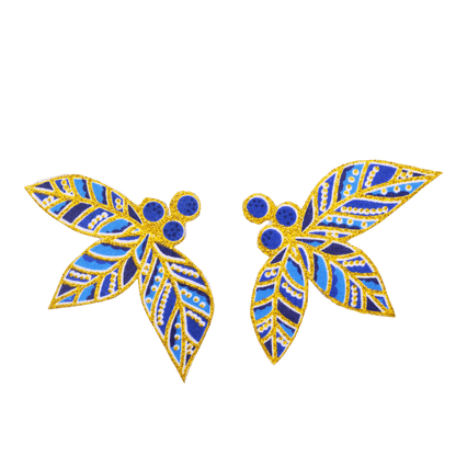 Luruh Emas Batik Stud Earrings
