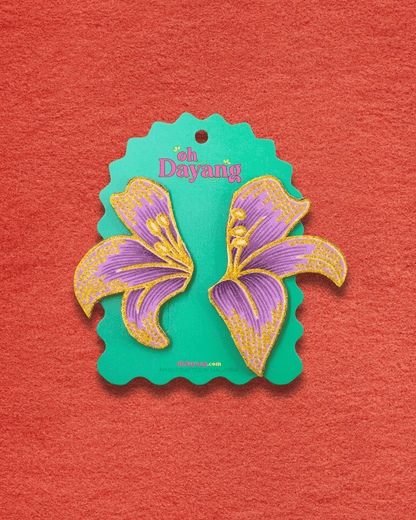 Seri Bakung Batik Stud Earrings