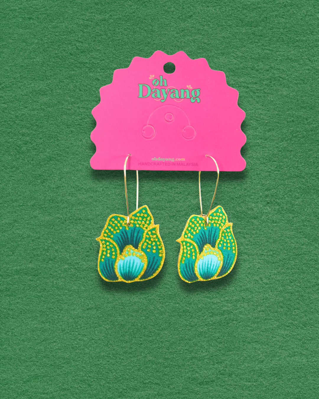 Tealea Batik Hoop Earrings